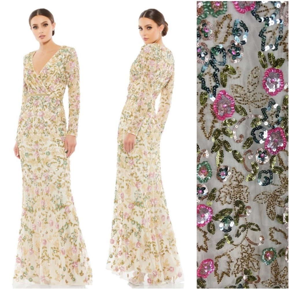 Beautiful dress. Worn once as mother of the groom.